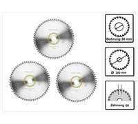 Festool W60 Lame de scie circulaire WOOD UNIVERSAL 260 x 2,5 x 30 mm - pour scies à onglets radiales KS120 et KS88 - 3 pcs. (3x 494604)