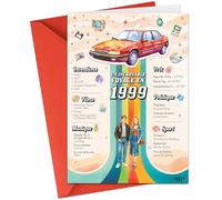 FestySpark Cadeau d’Anniversaire Original - Un incroyable voyage en 1999 - Idée Cadeau 27 Ans Femme et Homme - Carte Anniversaire 27 ans Femme et Homme - Decoration Anniversaire 27 ans