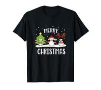 Fête de Noël Famille - Joyeux Noël Drôle Pingouins T-Shirt