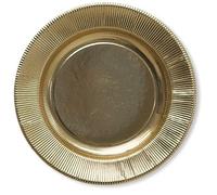 Fêter et recevoir 8 Assiettes Carton Soleil Or 27 CM
