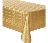 Fêter et recevoir Générique - Nappe Papier DAMASSÉ 1.18X20M Or