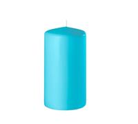 Fêter et recevoir Wenzel - Bougie Cylindre SÉCURITÉ 28H 100X60MM Turquoise