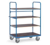 fetra 18303 Chariot à plateaux acier peint époxy charge maxi 1200 kg bleu brillant RAL