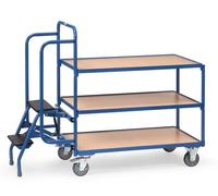fetra 2106 - Stahl - Transportwagen - Blau - 250 kg - 4 Rad/Räder - 12,5 cm