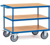 fetra 2421 - Stahl - Transportwagen - Blau - 600 kg - 4 Rad/Räder - 20 cm
