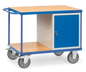fetra 2433 - Stahl - Blau - 600 kg - 4 Rad/Räder - 20 cm - 80 cm