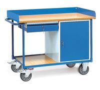 fetra 2436 - Acier - Bleu - 400 kg - 4 roues - 16 cm - 65 cm
