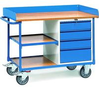 fetra 2437 - Stahl - Blau - 400 kg - 4 Rad/Räder - 16 cm - 65 cm