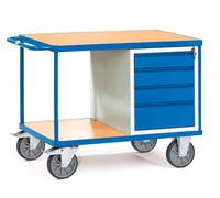 fetra 2474 - Stahl - Blau - 600 kg - 4 Rad/Räder - 20 cm - 70 cm