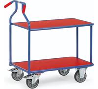 fetra 3601, Acier, Chariot de transport, Bleu, Rouge, 400 kg, 4 roues/roues, 16 cm