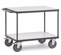 fetra 9402 - Acier - Chariot à étagères - Gris - 600 kg - 4 roues - 20 cm