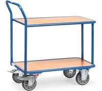 Fetra Chariot à plateaux 2 plateaux, 400kg de charge 850x500mm surface de chargement