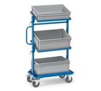 Fetra Chariot d'appoint avec cadre ouvert inclinable, y compris caisses Euro