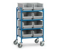 fetra fetra Chariot d'appoint 32931 - avec bacs - charge max. 250 kg Pneus TPE Quantité:1