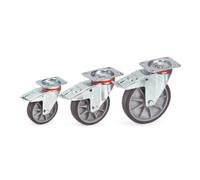 fetra fetra Roulette pivotante avec frein 200 x 40 mm - force 250 kg Quantité:1