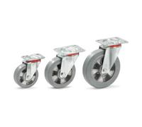 fetra fetra Roulette pivotante en caoutchouc plein élastique 125x40mm - charge max. 200kg Quantité:1