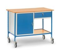 fetra fetra Table roulante 5866 avec armoire en acier fermée et tiroir fermé Quantité:1