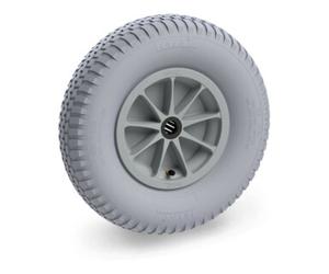fetra Roue gonflable Fetra 400 x 100 mm 4 PR bloc, bleu gris Quantité:1