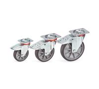 fetra Roue pivotante avec frein à bandage TPE (Élastomère Thermoplastique) Fetra Quantité:1
