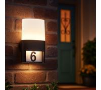 Feu Avant Numéro de Maison Lumineuse Lampe Mur LED Extérieure Étiquette Noir
