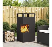 Feu De Camp Vidaxl Noir 50x50x100 Cm Acier