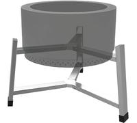 Feu de joie standard - Base pour feu de camp - Cuisine en extérieur - Conception triangulaire - 195 pouces - Argenté