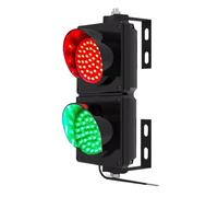 Feu De Signalisation À LED avec Télécommande, Feu De Signalisation Rouge Et Vert 2 en 1, Boîtier PC Noir, Étanche IP65 for L'extérieur, Adapté Aux Routes Et Aux Péages.(220V)