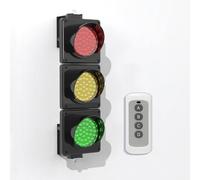 Feu Tricolore 100 MM, Télécommande Feu Tricolore, Feu de Signalisation à LED, Rouge/jaune/vert Three Colors, Plug & Play(Remote control-100m)