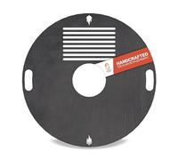 Feuerfest 123 Plaque de gril ronde I Ø 60 cm I Plaque de feu en acier à grain fin I Plaque de plancha massive de 4 mm d’épaisseur I Accessoire de gril pour brasero, tonneau de feu, tonneau barbecue et