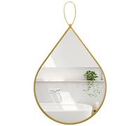 FEUFOAM Miroir Mural Doré Décoratif Irrégulier Miroir Suspendu 65x45CM Salle de Bain Miroir Mural Grand Miroir pour Salon Dressing