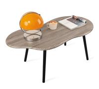FEUFOAM Petite table basse en forme de nuage - Table basse rustique en bois irrégulier pour petits espaces - Pour la maison et le bureau - Gris délavé