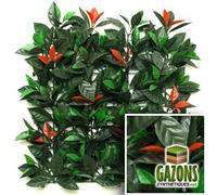 Feuillage Artificiel - FRANCE GREEN - Photinia - 1m x 1m - Plastique Résine - Matière synthétique
