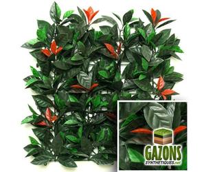 Feuillage Artificiel - FRANCE GREEN - Photinia - 1m x 1m - Plastique Résine - Matière synthétique
