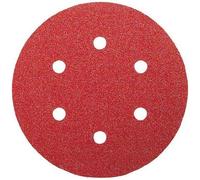 Feuille abrasive Ø 150 mm G80, paint, 6 trous, velcro, - 5 pièces