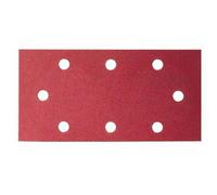Feuille abrasive 93x230 mm G40, RW, 8 trous, fixation étrier - 10 pièces