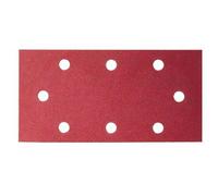 Feuille abrasive 93x230 mm G80, bois, 8 trous, fixation étrier,B&D