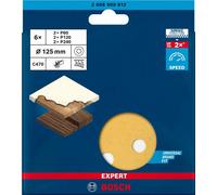 Feuille abrasive BOSCH EXPERT C470 pour ponceuse excentrique perforé - 26089008
