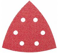 Feuille abrasive Delta avec bande auto-agrippante, perforé Bosch Accessories 2609256A48 Grain 40 Cote d'encoignure 93 mm 5 pc(s)