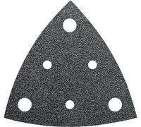 Feuille abrasive Delta avec bande auto-agrippante, perforé Fein 63717236010 Grain 40 Cote d'encoignure 80 mm 35 pc(s)