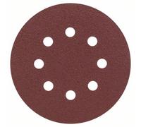 Feuille abrasive pour ponceuse excentrique avec bande auto-agrippante, perforé Bosch Accessories 2607019493 Grain 80 (Ø) 125 mm