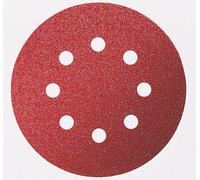 Feuille abrasive pour ponceuse excentrique avec bande auto-agrippante, perforé Bosch Accessories 2608605106 Grain 120 (Ø) 115 mm