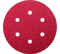 Feuille abrasive pour ponceuse excentrique avec bande auto-agrippante, perforé Bosch Accessories 2609256A33 Grain 180 (Ø) 150 mm