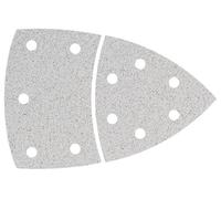 Feuille abrasive pour ponceuse Multi avec bande auto-agrippante, perforé Wolfcraft 1125000 Grain 40 Cote d'encoignure 95 mm 10