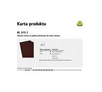 Feuille abrasive toile - KLINGSPOR - KL375J - Granulométrie 40 - 230x280 mm - Lot 50 pièces