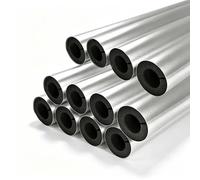 Feuille Auto-adhésive de Tube De Mousse D'isolation de Tuyau, Enveloppe de Mousse Avec Le Ruban de Papier D'aluminium, Couverture D'eau Pour L'irrigation D'hiver(Thickness20mm,ID48mm/1.9in)