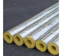Feuille D'aluminium Autocollante for Conduites D'eau et de Climatisation | Isolation de Tuyau en Laine de Roche,1M Manchon D'isolation de Tuyau(ID133MM/THK50MM)
