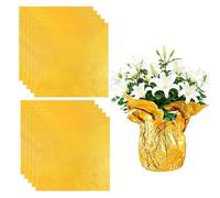 Feuille d'aluminium pour pots de fleurs | Manches de protection serrées faciles à couper, 50 x 50 cm, pots de fleurs en aluminium mat floral, pour les amateurs de location, d'appartement, les