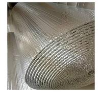 Feuille d'aluminium réfléchissante pour radiateur isolant, double aluminium, film d'isolation thermique à bulles, film d'isolation thermique domestique, réfléchissant (1 x 15 m / 3.2x49.2ft)