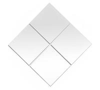 Feuille de miroir flexible, miroirs adhésifs muraux - Adhésif acrylique 4 pièces carrés miroir - Décoration de la maison, autocollants et peintures murales à la mode pour les tables de bricolage ou