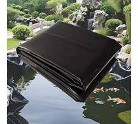 Feuille de polyéthylène noir robuste - Revêtement bassin humide 0,13 mm | D'épaisseur Film pliable de poisson de membrane de cours de preuve for ou Koi, bâche(2x5m(6.5x16.4ft))
